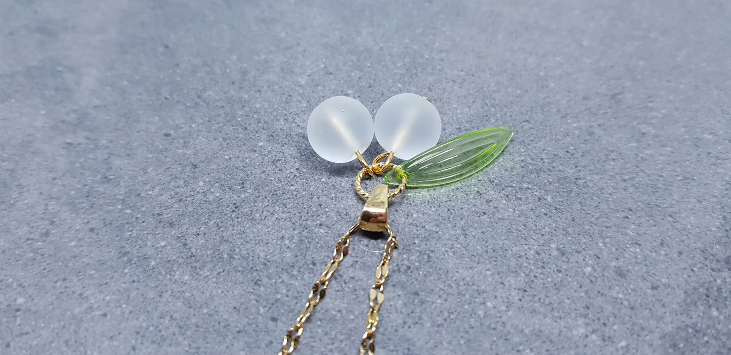Glass Mistletoe Necklace
