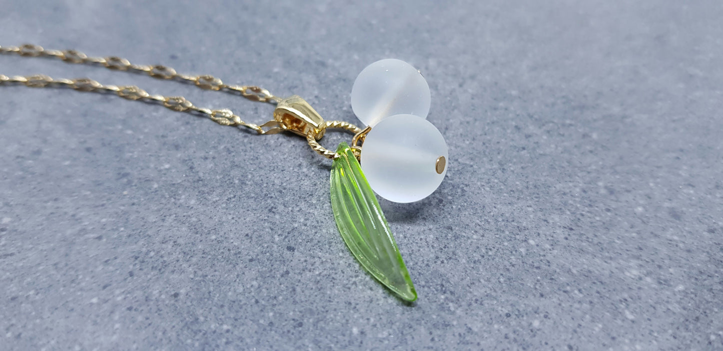 Glass Mistletoe Necklace