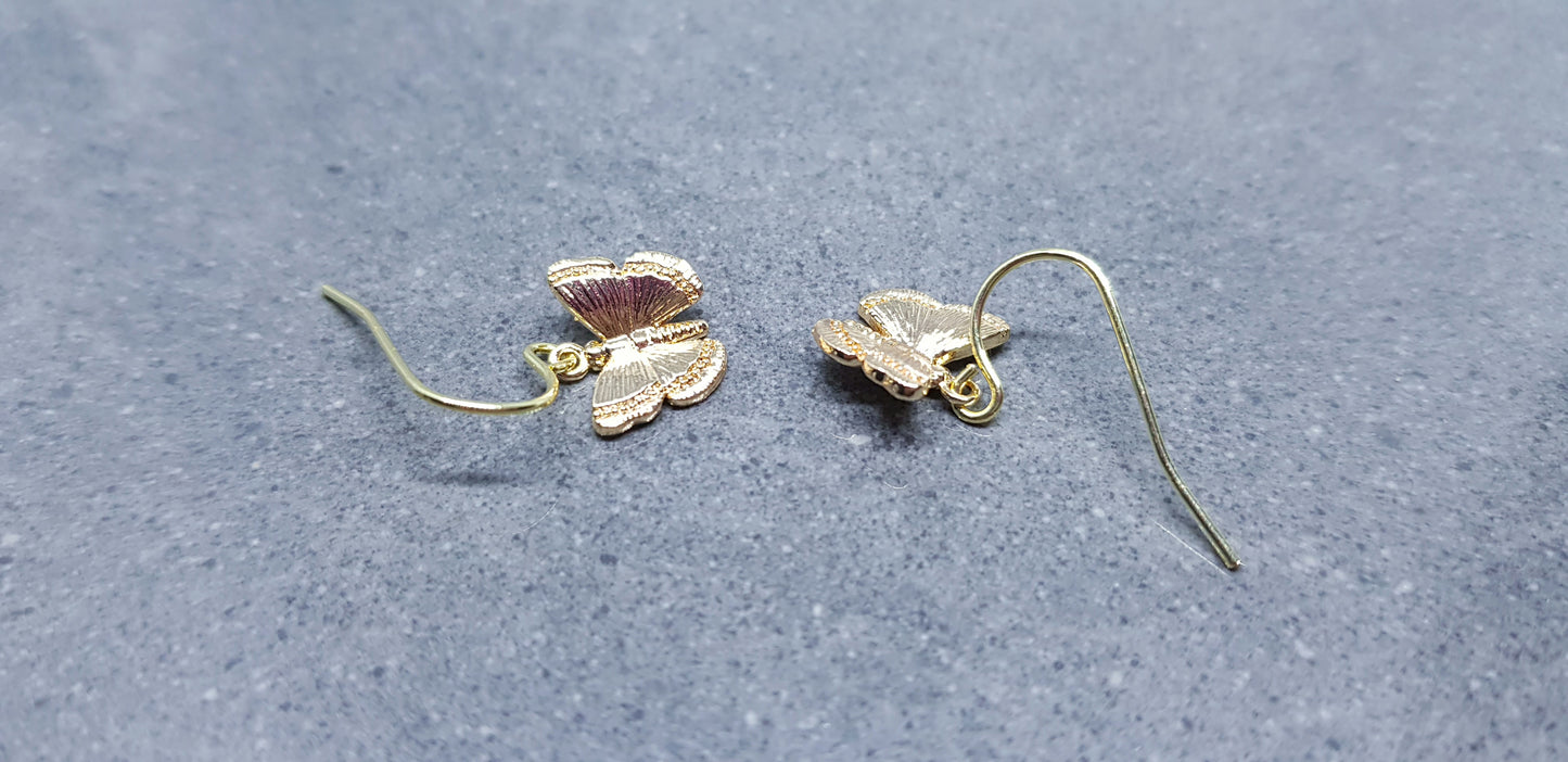 18k Gold Plated Butterfly Earrings