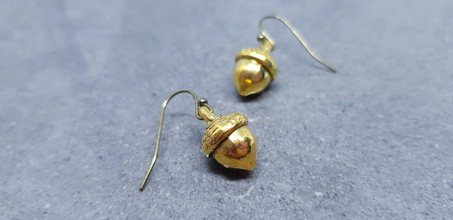 Large Acorn Earrings