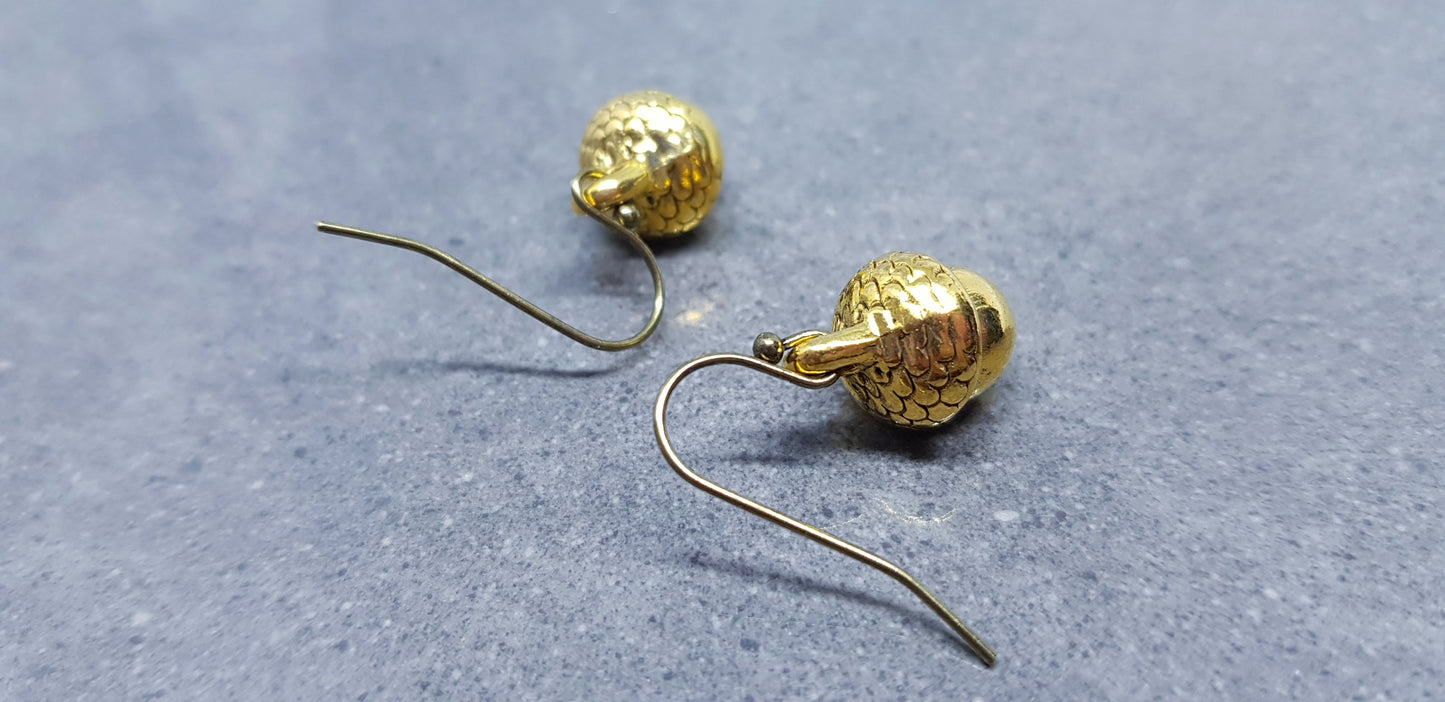 Large Acorn Earrings