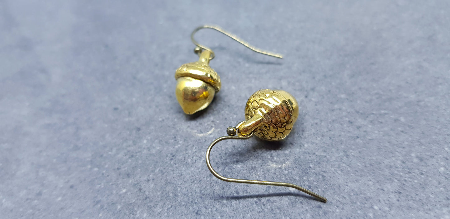 Large Acorn Earrings