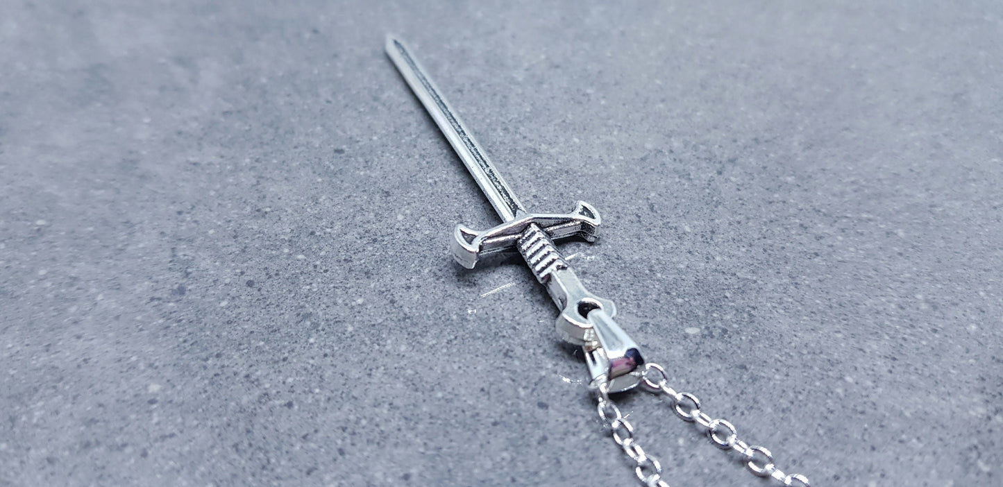 Sword Necklace, Miniature, Dagger Choker, Dagger Necklace, Sword Choker, Gothic Jewellery