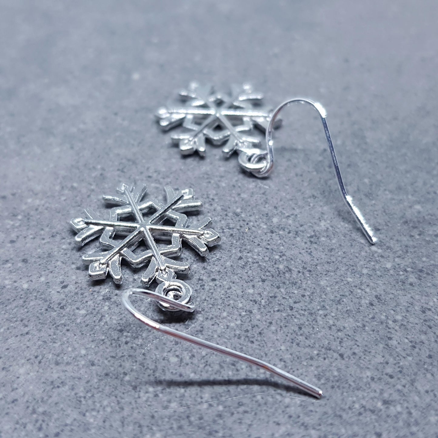 Snowflake Earrings, Hypoallergenic Ear Wires, Silver Snowflake Earrings, Christmas Earrings, Festive Earrings, Choice of Ear Wires