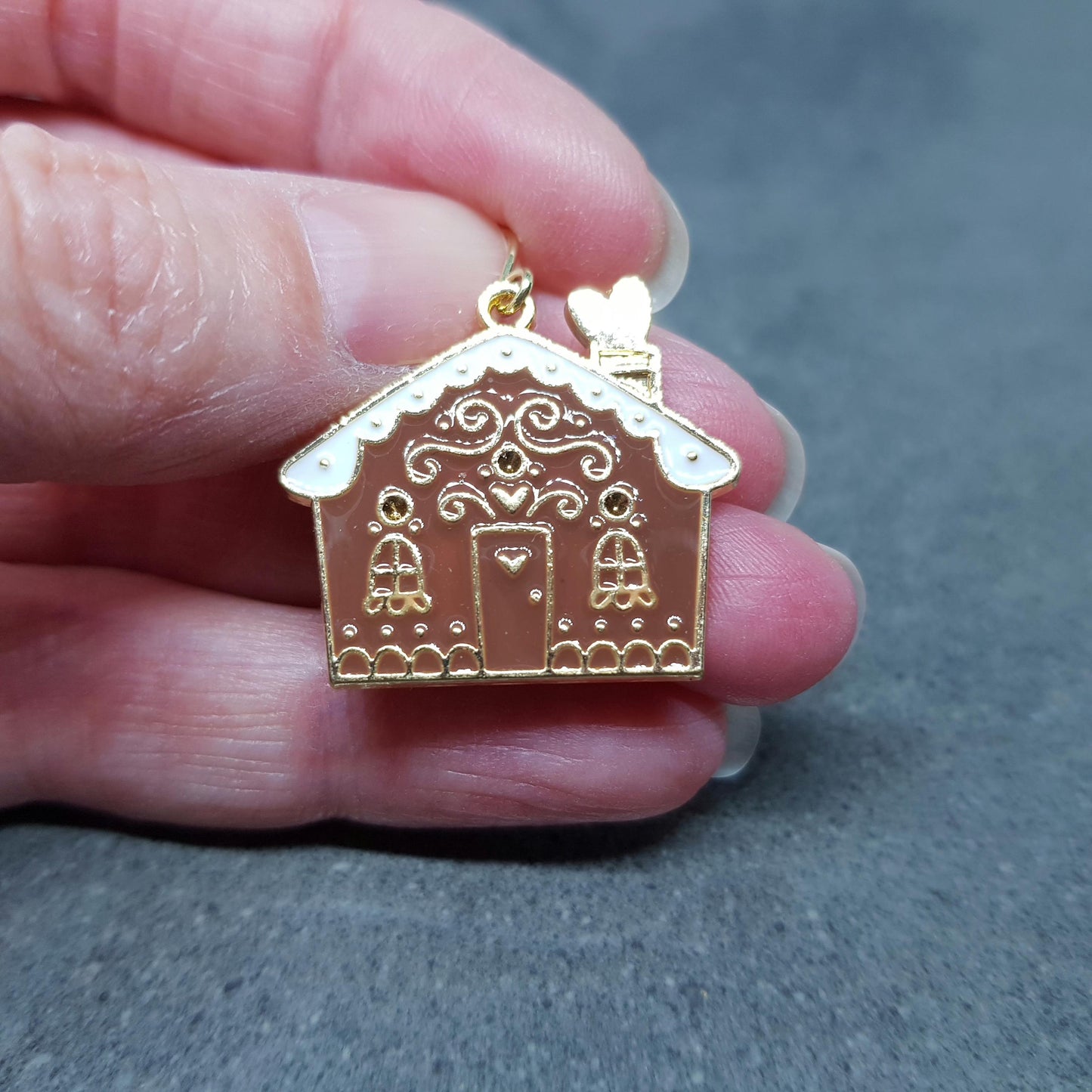 Gingerbread House Earrings, Christmas Earrings, Hypoallergenic Ear Wires, Christmas House, Novelty Jewelry