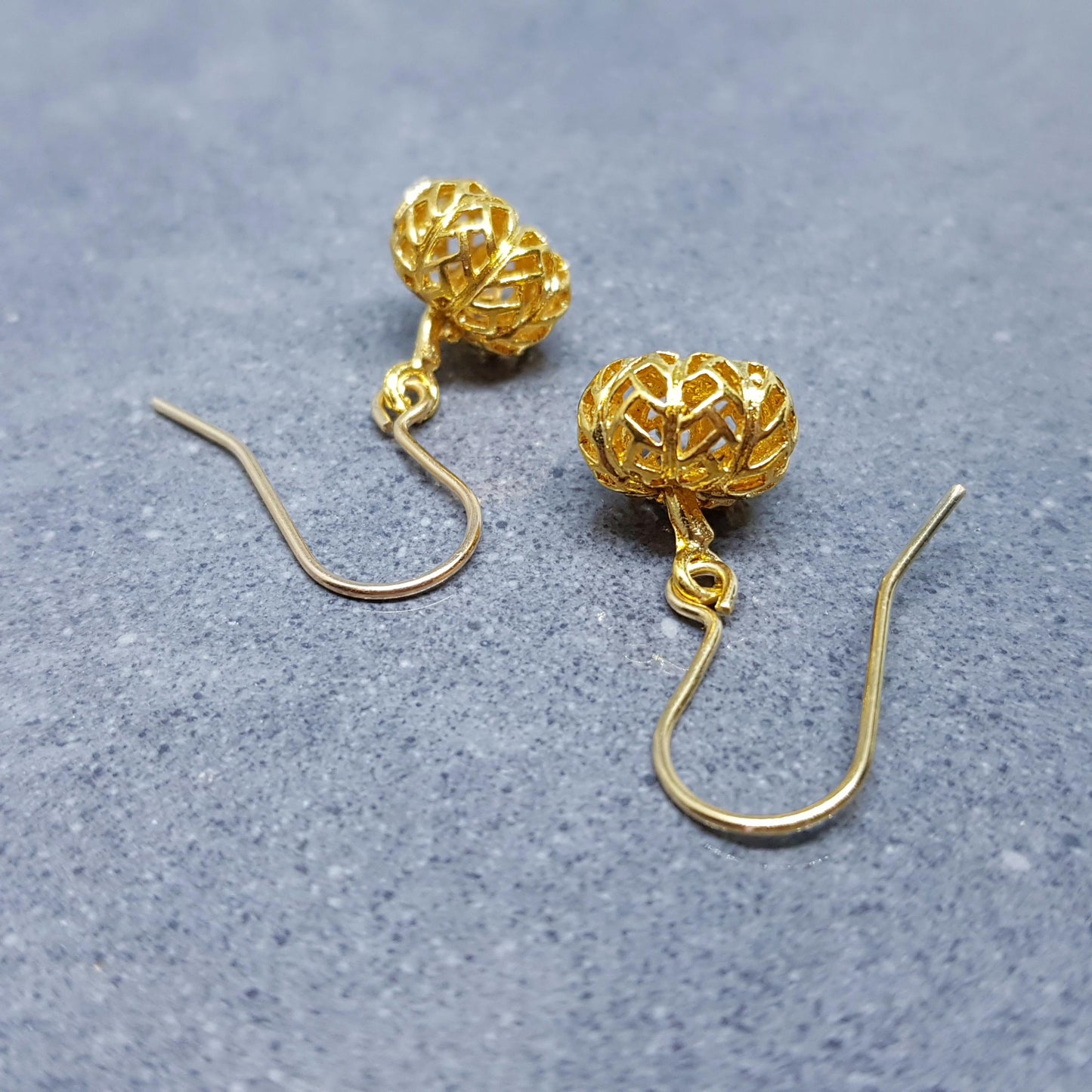 Brass Pumpkin Earrings, Hypoallergenic Ear Wires, Jack O'lantern Earrings, Scary Pumpkin Jewelry, Autumn Earrings, Fall Halloween