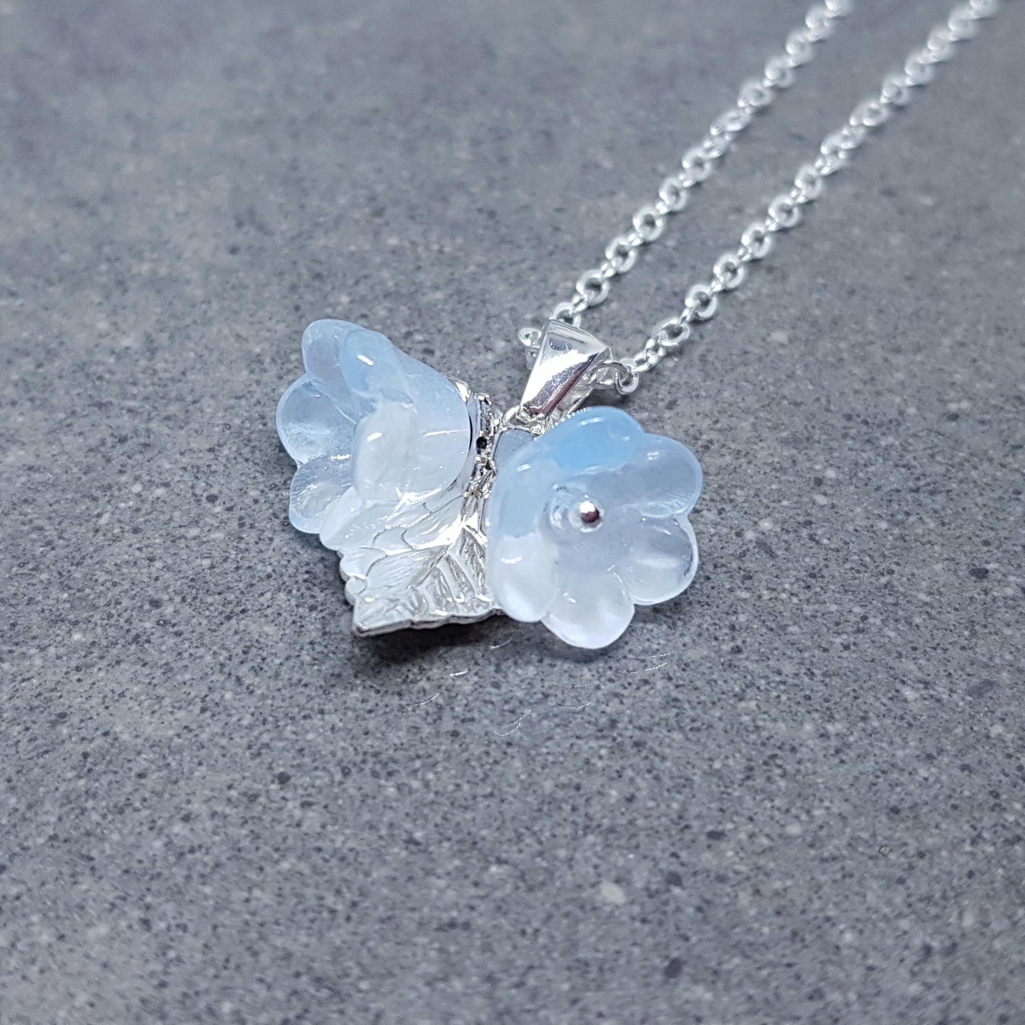 Flower Earrings, Hypoallergenic Ear Wires, Light Blue Earrings, Boho Jewelry, Glass Jewelry, Simple Vintage Earrings