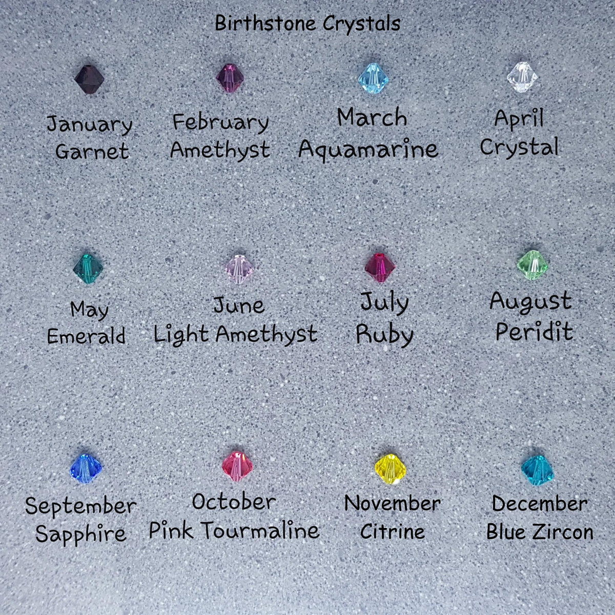 Family Birthstone Flower Necklace with a Choice of Chains, Personalised Jewelry, Special Occasion, Multi Birth Month, PRIMERO Crystals®