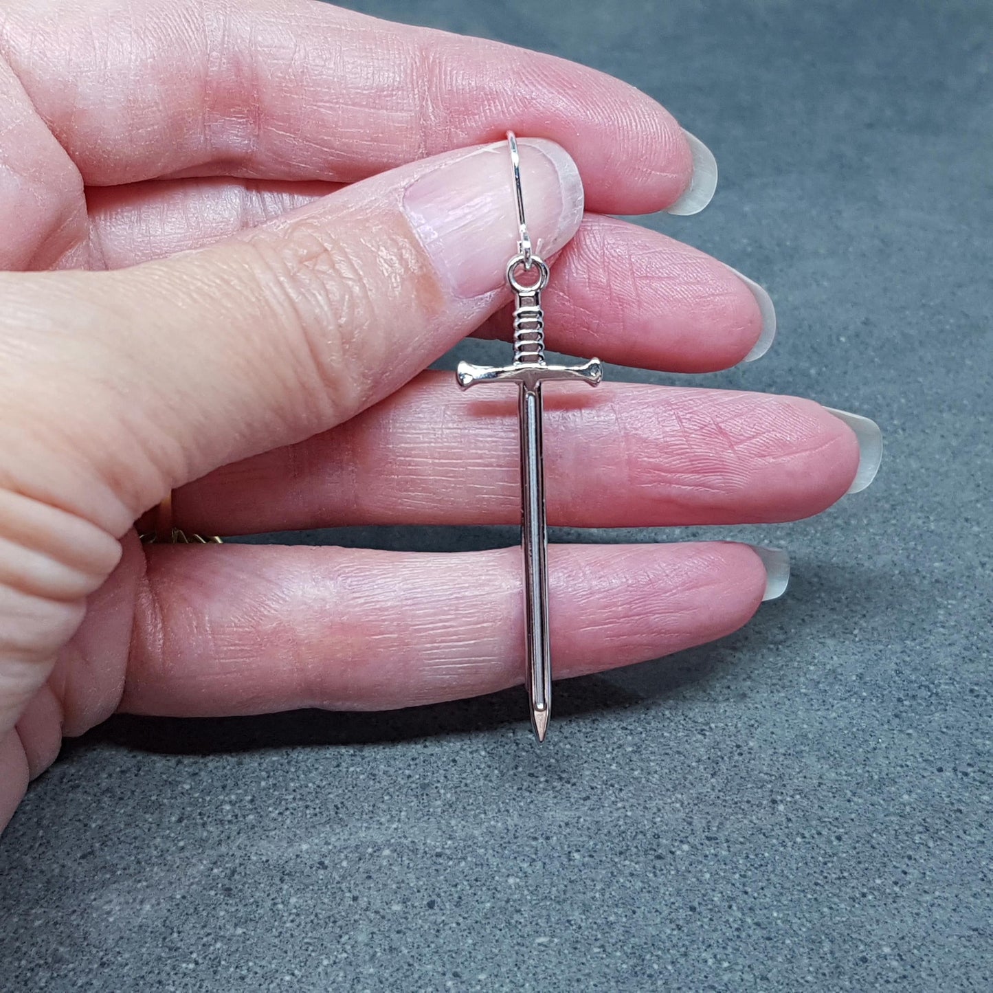 Sword Earrings, Miniature Sword, Choice of Ear Wires, Stainless Steel, Cosplay Jewellery, Gothic, Come as a Pair