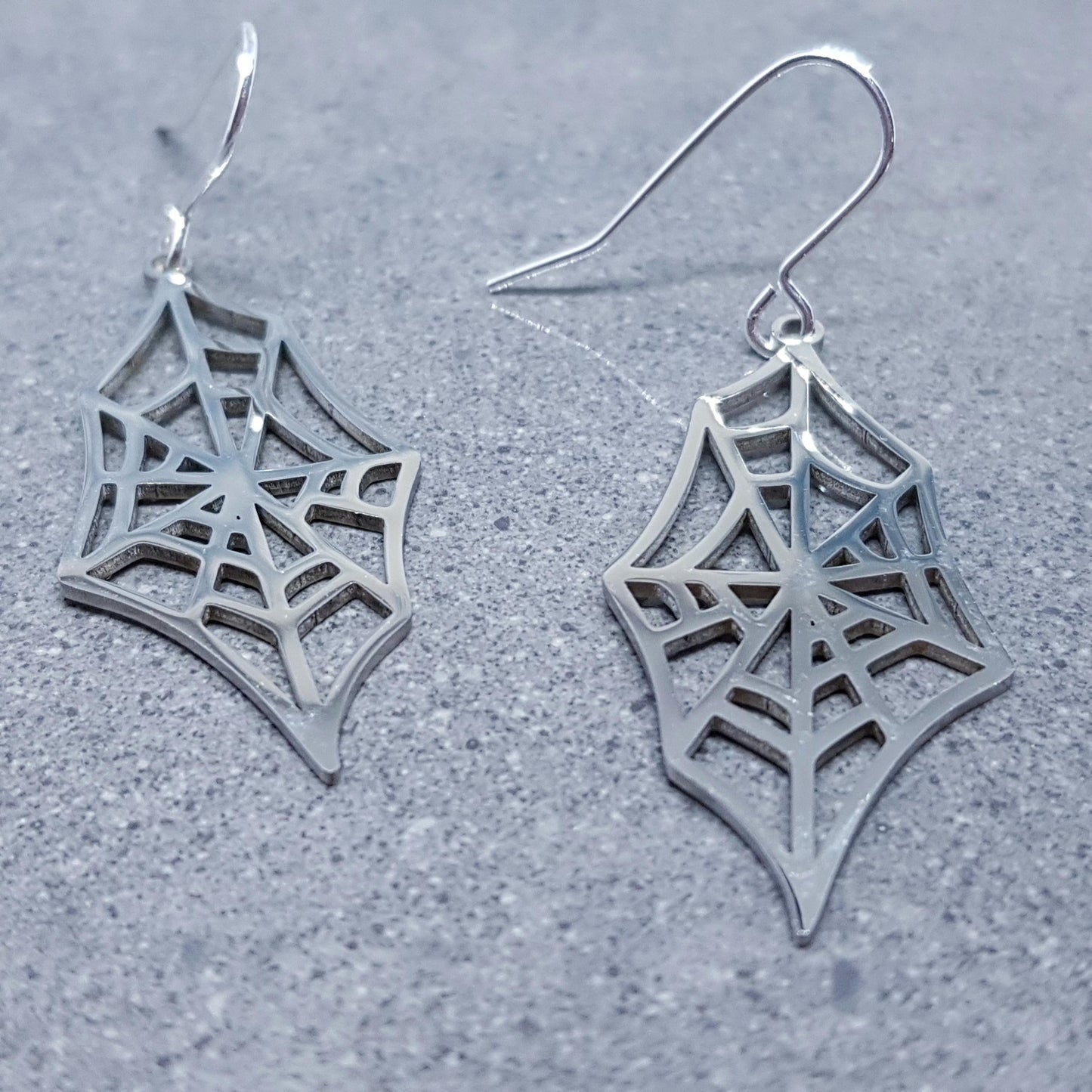 Spider Web Earrings, Choice of Ear Wires, Stainless Steel, Cob Web Earrings, Gothic Earrings, Spider Earrings, Halloween