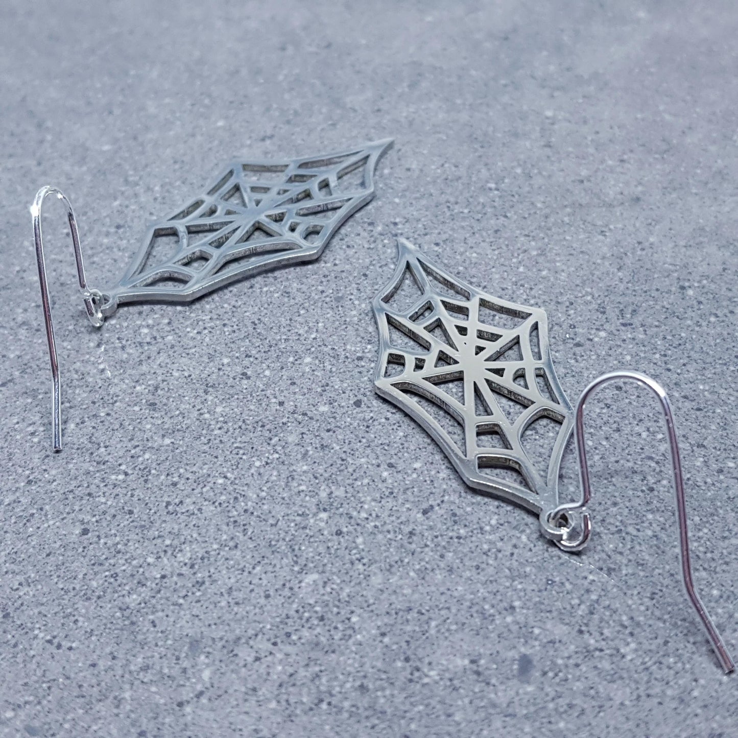 Spider Web Earrings, Choice of Ear Wires, Stainless Steel, Cob Web Earrings, Gothic Earrings, Spider Earrings, Halloween