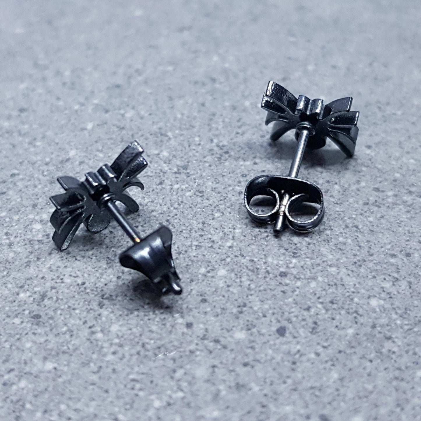 Spider Earrings, Stainless Steel Ear Studs, Hypoallergenic Earrings, Black Spider Earrings, Halloween Earrings, Spooky Gifts