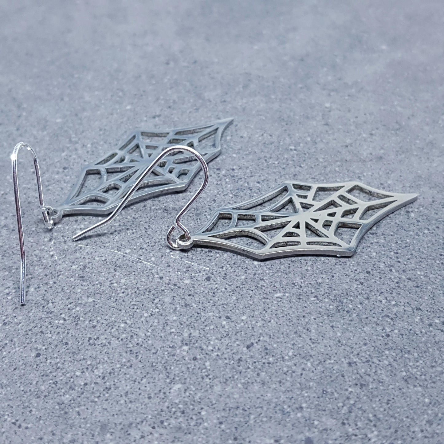 Spider Web Earrings, Choice of Ear Wires, Stainless Steel, Cob Web Earrings, Gothic Earrings, Spider Earrings, Halloween