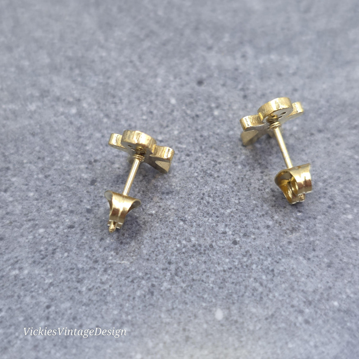 Gingerbread Men Earrings, Stainless Steel Ear Studs, Hypoallergenic Gold Plated
