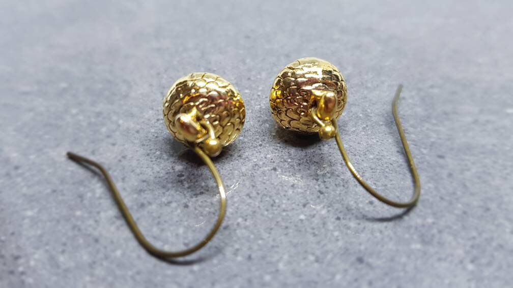 Large Acorn Earrings