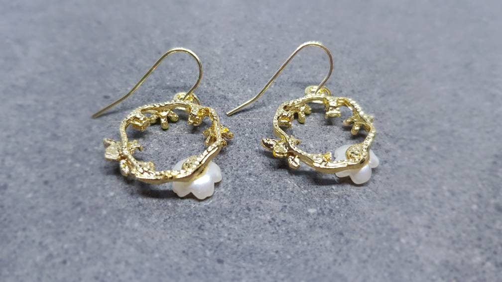 Rhinestone Bee Earrings