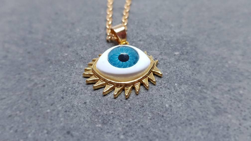 18k Gold Plated All Seeing Eye Necklace