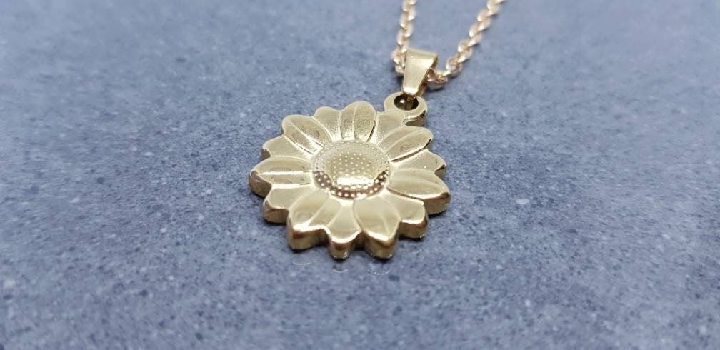 Goldene Sonnenblumen-Halskette