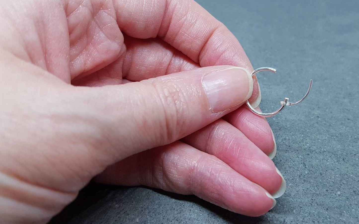 925 Sterling Silver Hallmarked Hinged Creoles