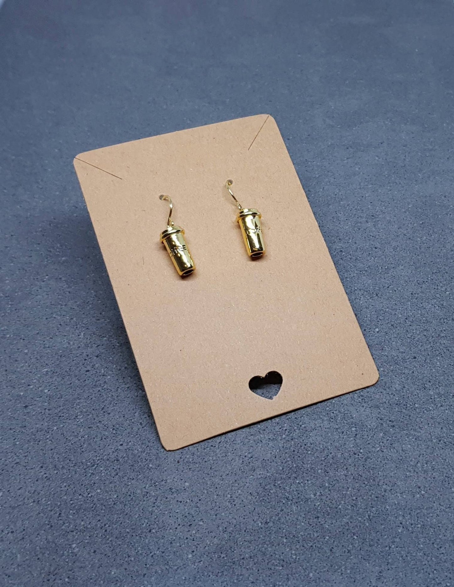 18k Gold Plated Coffee Cup Earrings