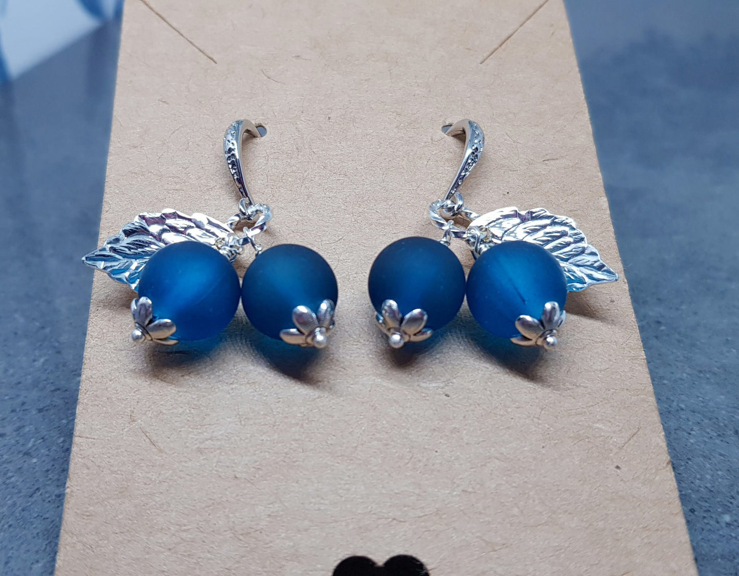 Glass Blueberry Earrings