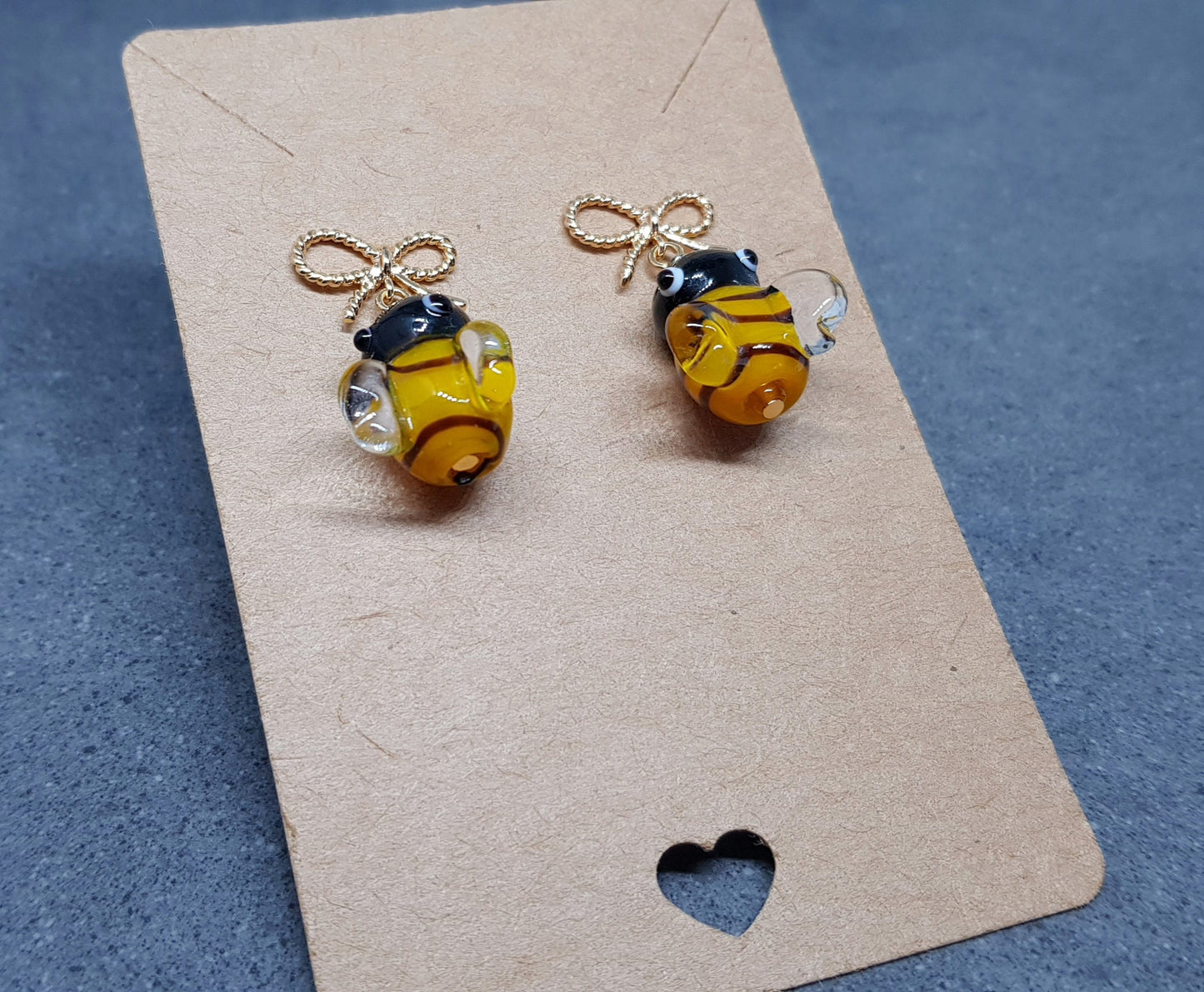 Glass Bee Earrings