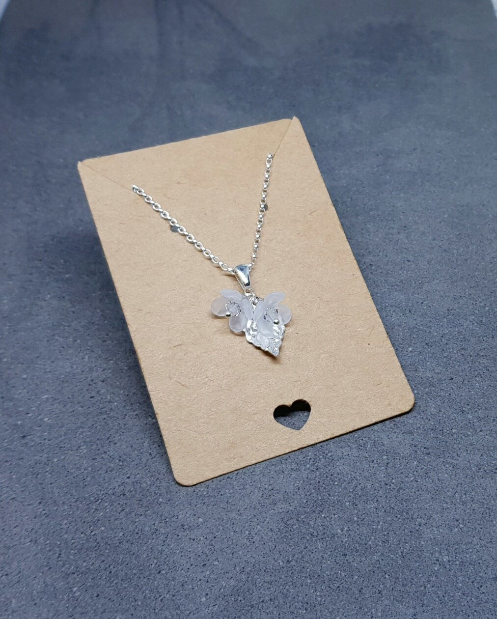 Flower Necklace, Clear PRIMERO Crystals®, White Blossom, Special Occasion Earrings, Crystal Flower Earrings, Matching Earrings Available