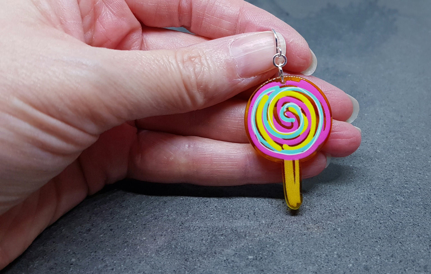 Lollipop Earrings, Choice of Ear Wires, Lollipop Jewelry, Sweet Earrings, Super Cute Earrings, Candy Gifts