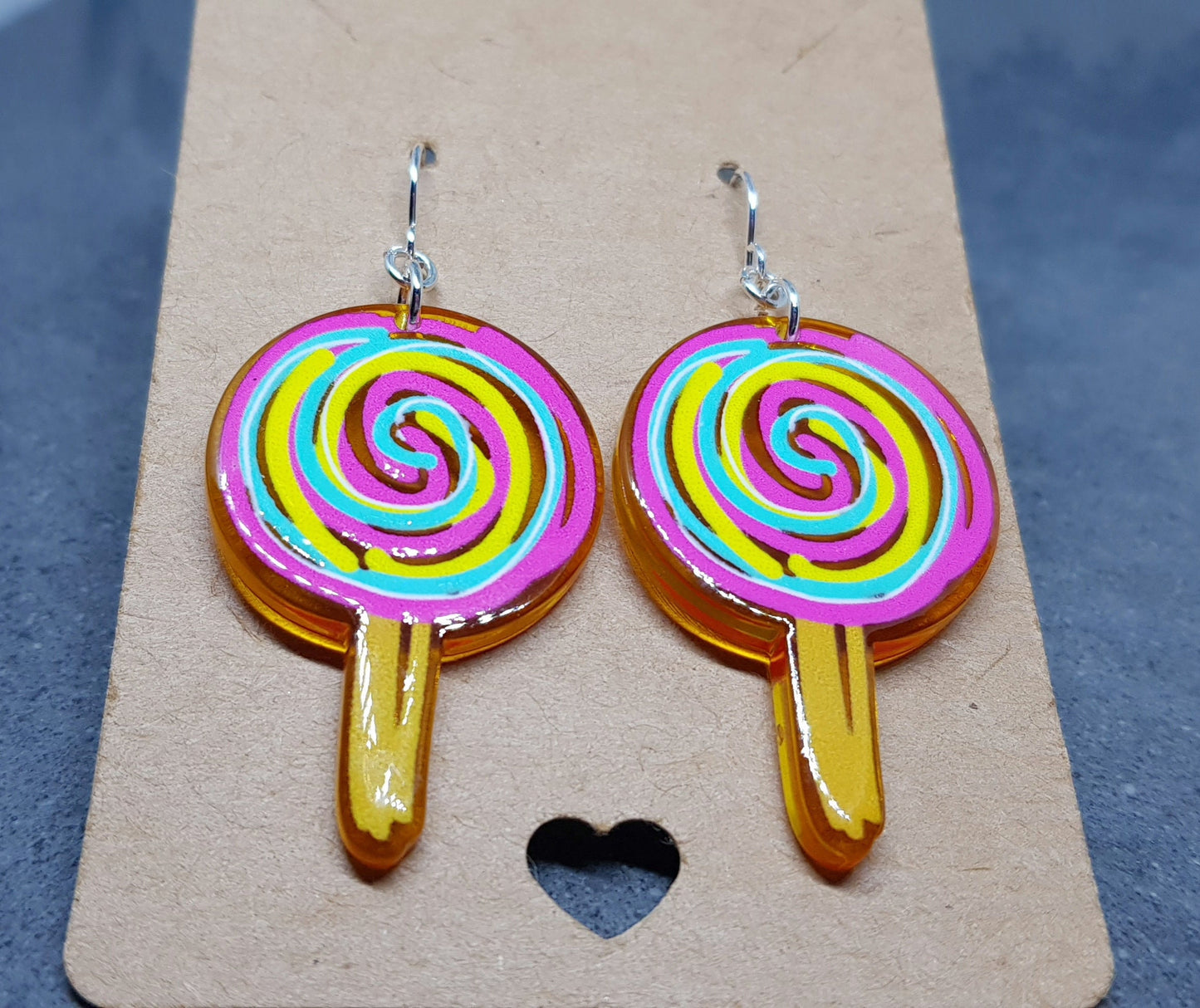 Lollipop Earrings, Choice of Ear Wires, Lollipop Jewelry, Sweet Earrings, Super Cute Earrings, Candy Gifts