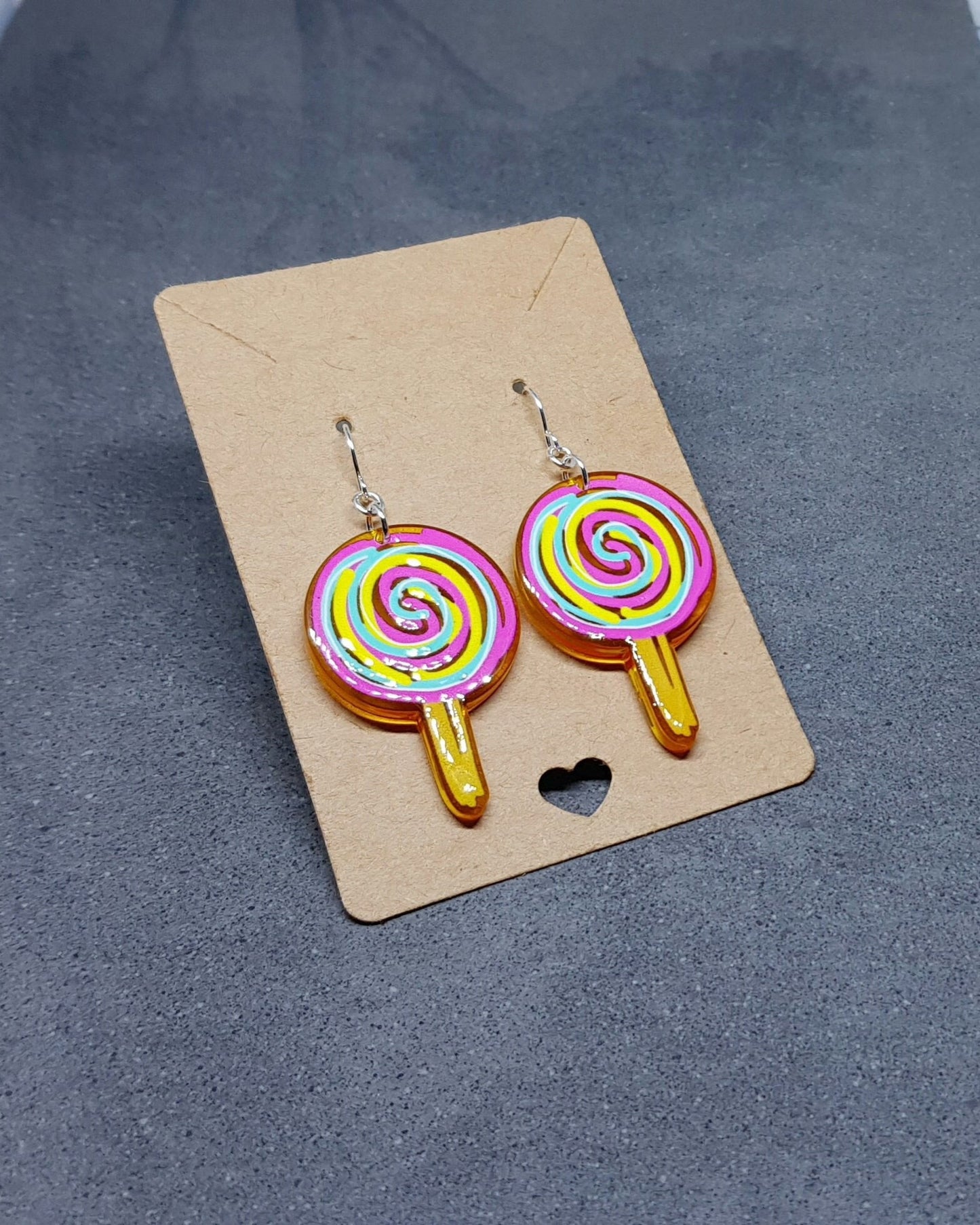 Lollipop Earrings, Choice of Ear Wires, Lollipop Jewelry, Sweet Earrings, Super Cute Earrings, Candy Gifts