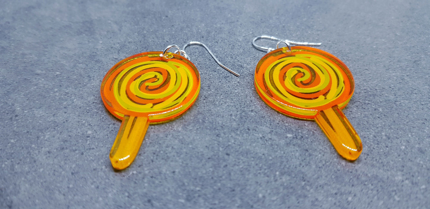 Lollipop Earrings, Choice of Ear Wires, Lollipop Jewelry, Sweet Earrings, Super Cute Earrings, Candy Gifts