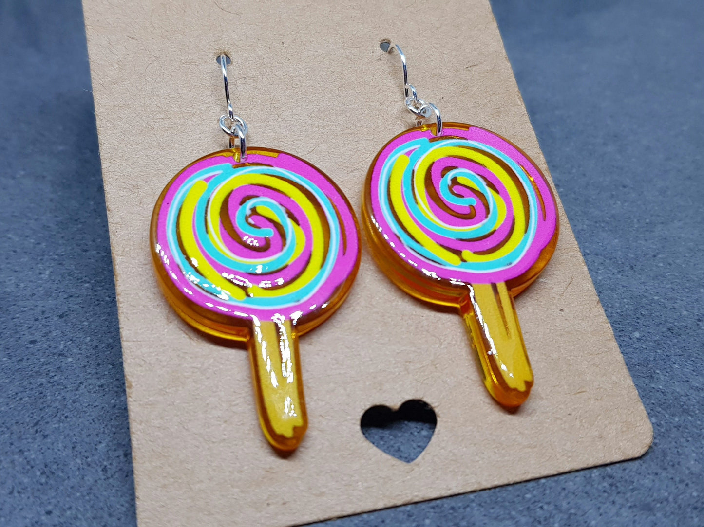 Lollipop Earrings, Choice of Ear Wires, Lollipop Jewelry, Sweet Earrings, Super Cute Earrings, Candy Gifts