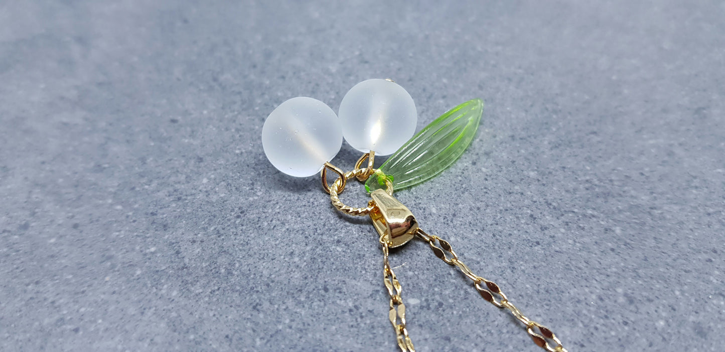 Glass Mistletoe Earrings