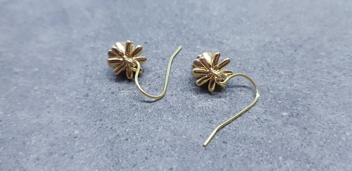 Gold Pinecone Earrings