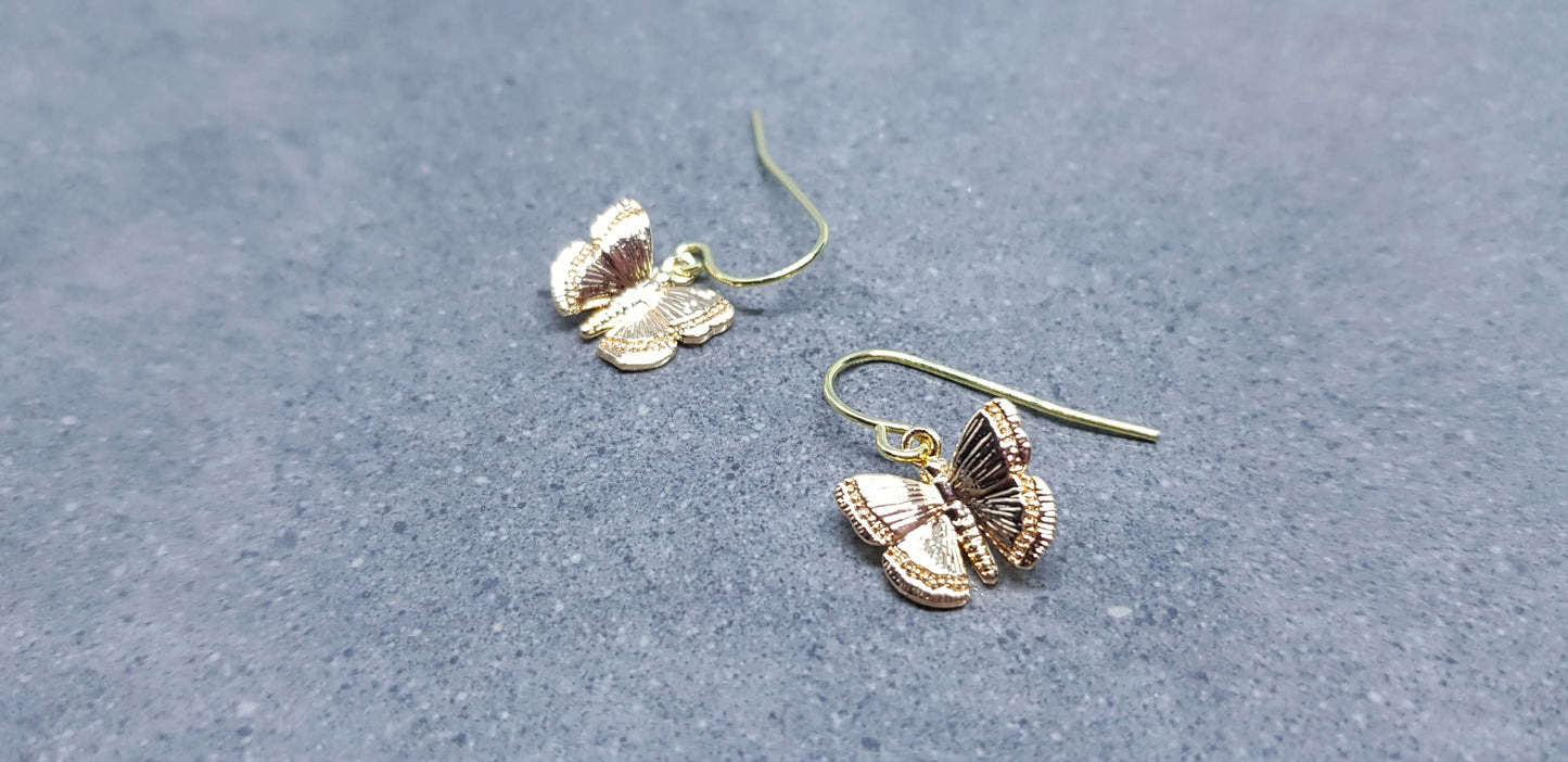 18k Gold Plated Butterfly Earrings