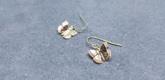 18k Gold Plated Butterfly Earrings