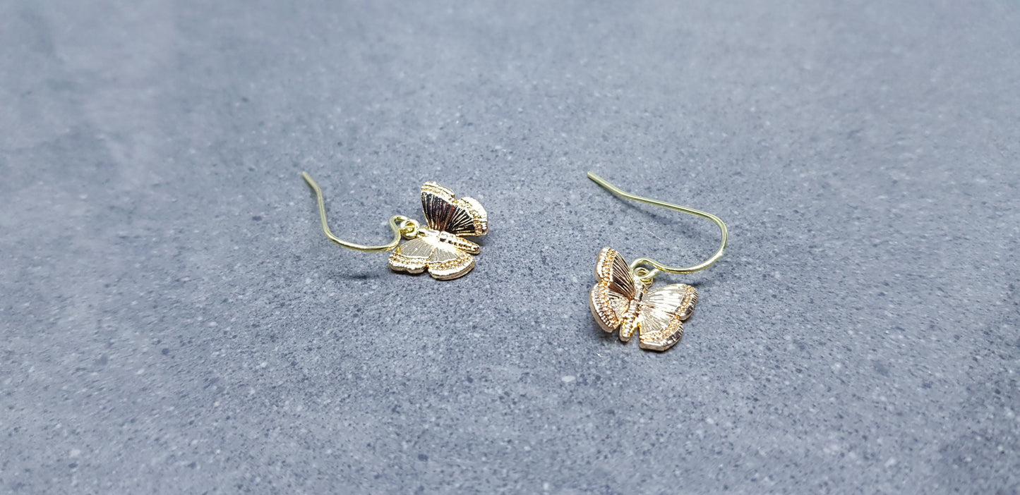 18k Gold Plated Butterfly Earrings