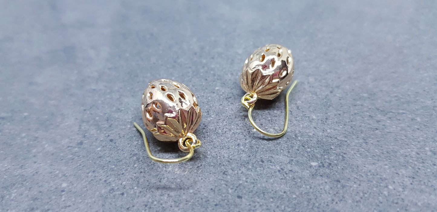 18K Gold Plated Strawberry Earrings