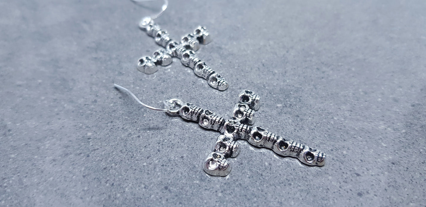 Skull Cross Earrings