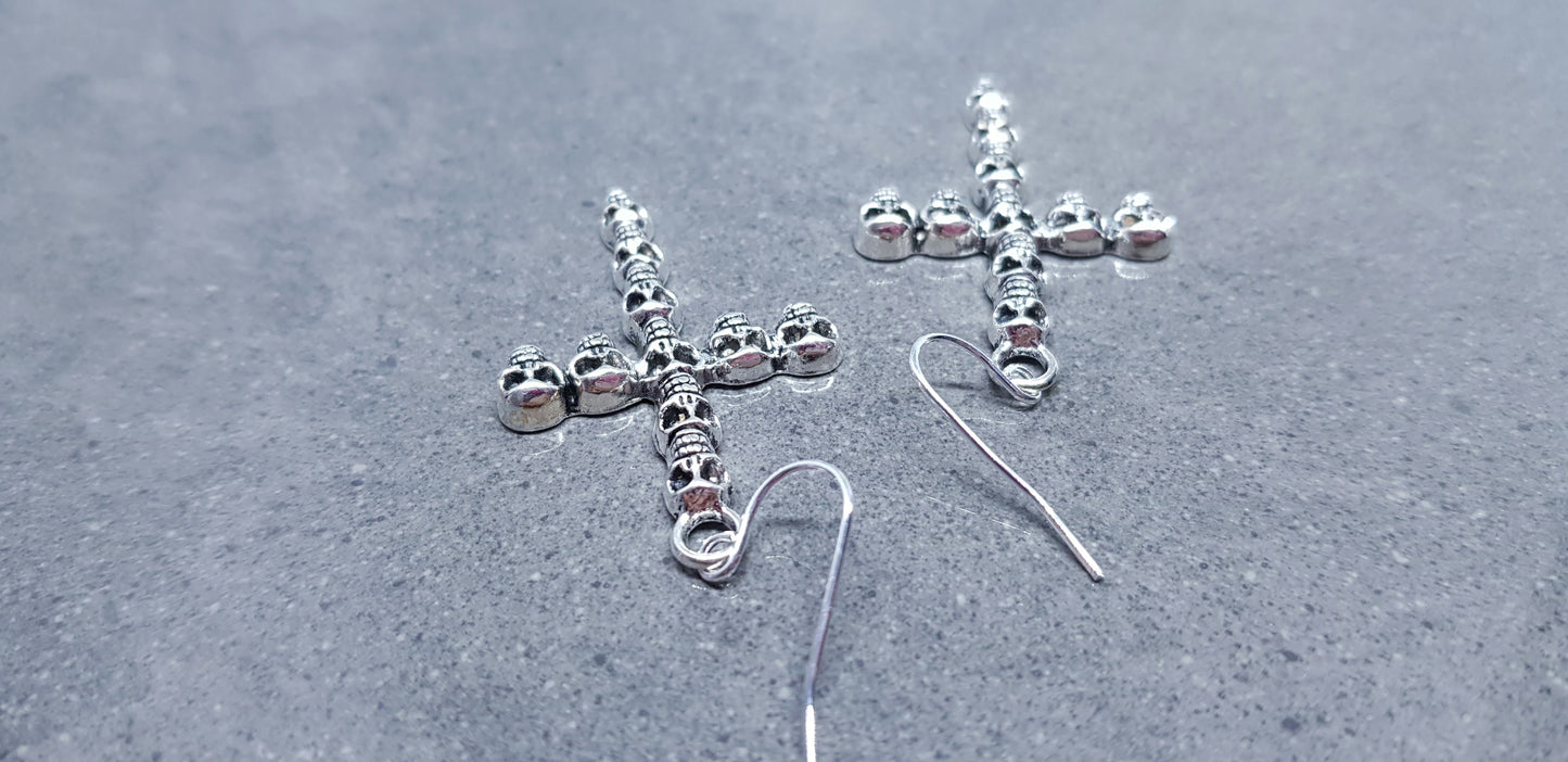 Skull Cross Earrings