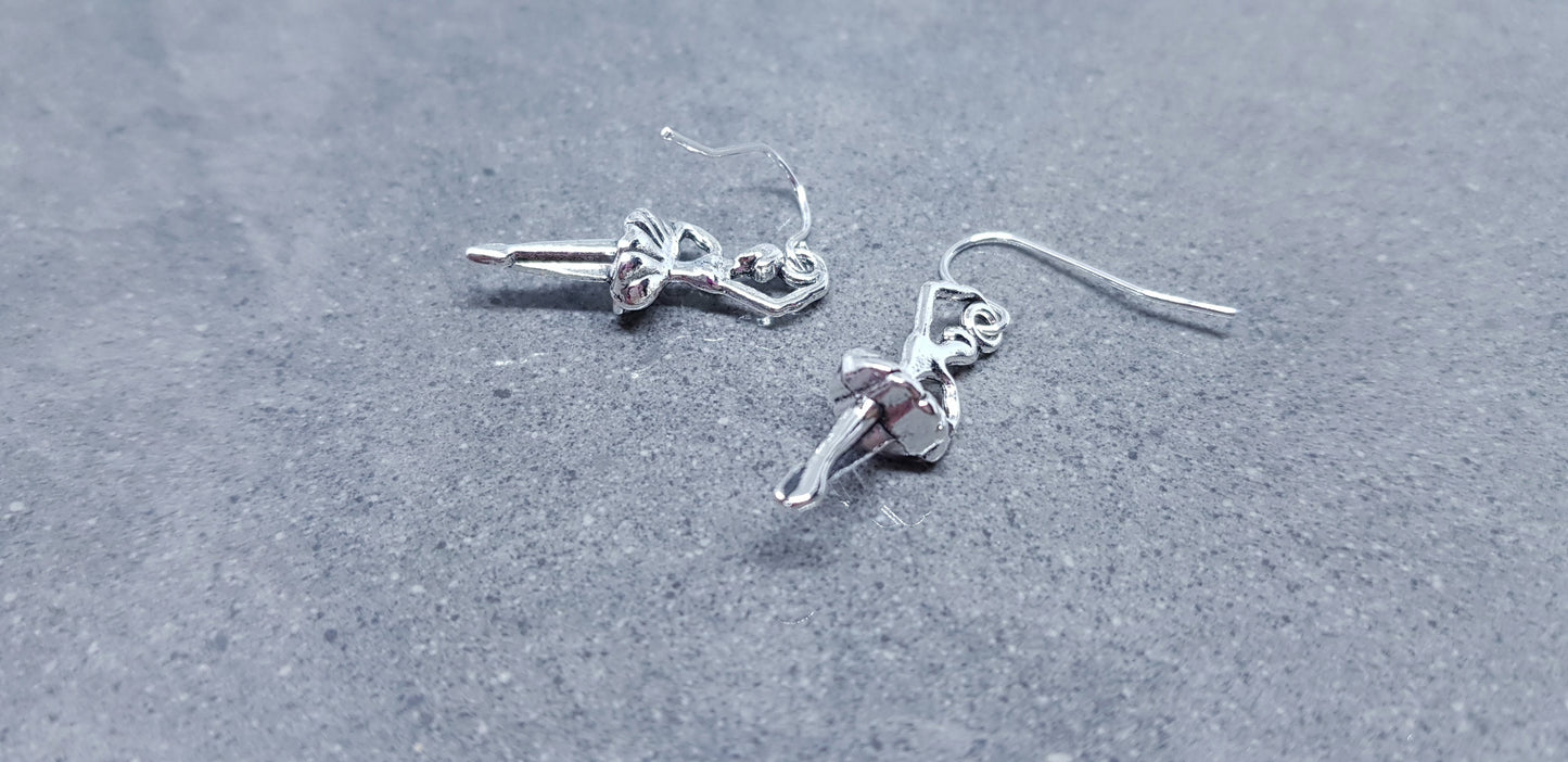 Silver Plated Ballerina Earrings