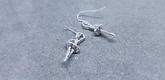 Silver Plated Ballerina Earrings