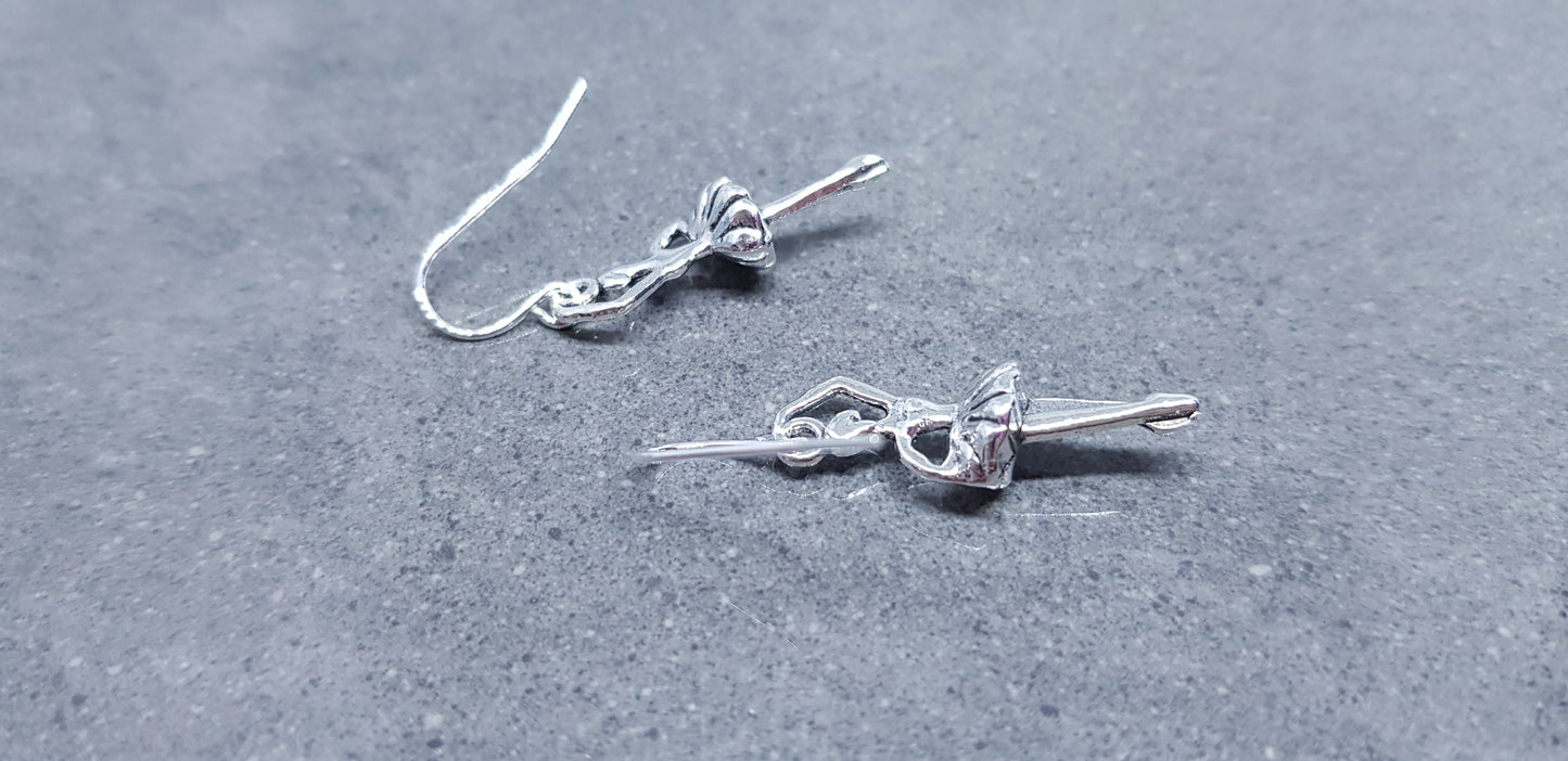 Silver Plated Ballerina Earrings