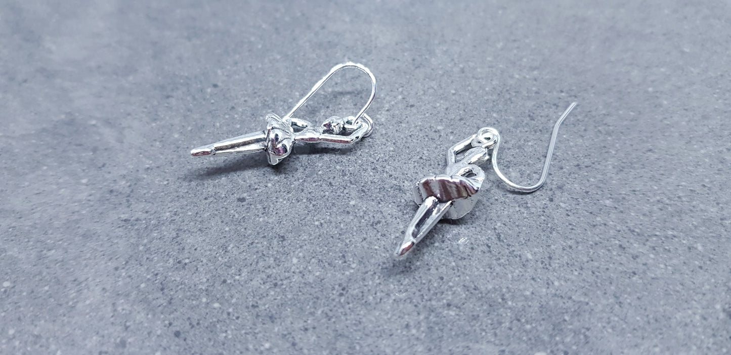 Silver Plated Ballerina Earrings