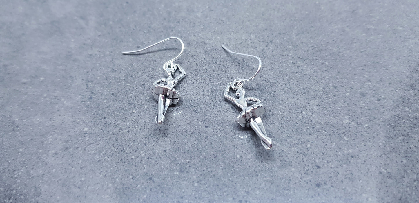 Silver Plated Ballerina Earrings