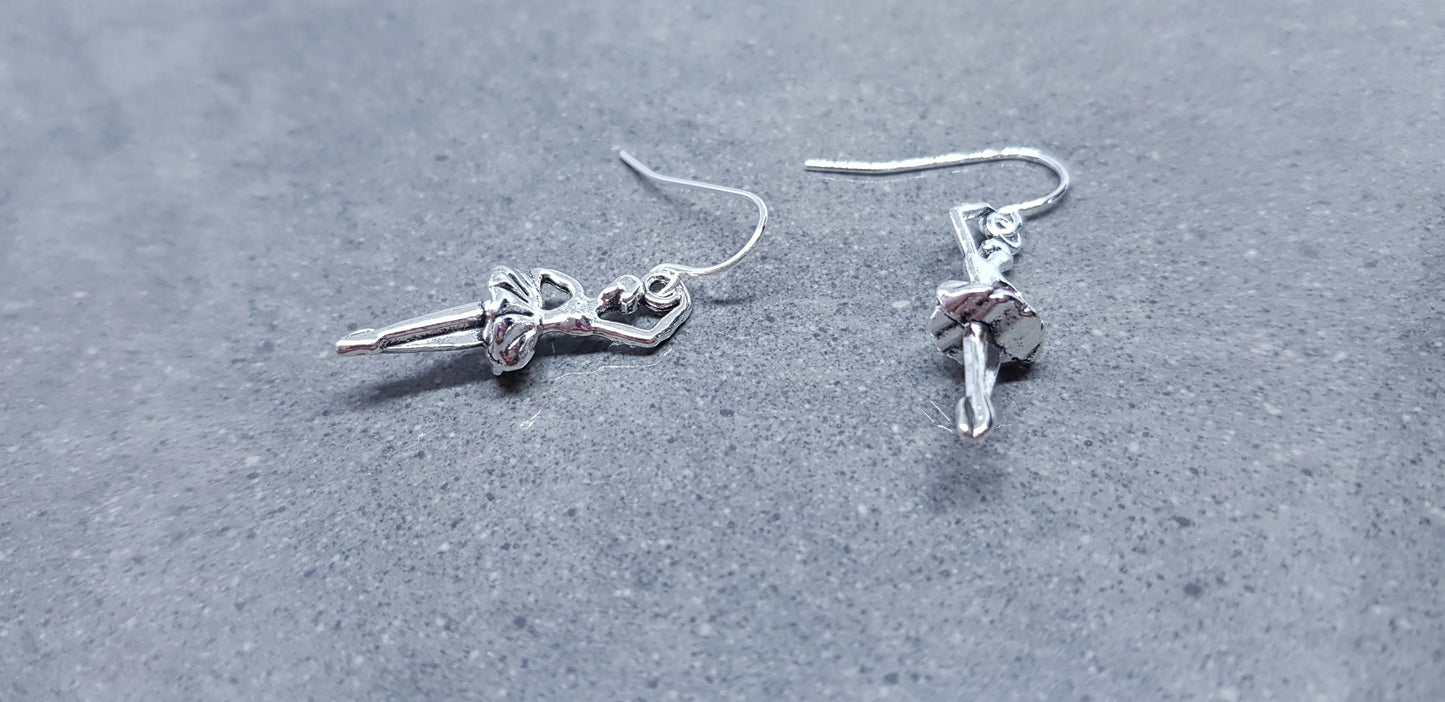 Silver Plated Ballerina Earrings