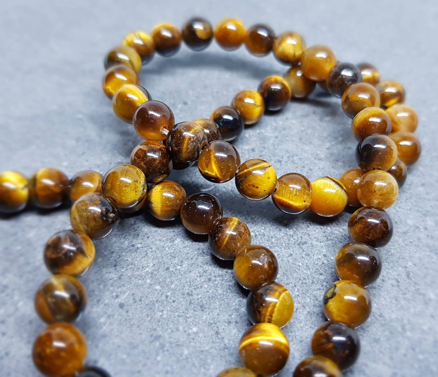 Handmade Tigers Eye Gemstone Choker with a choice of chain material