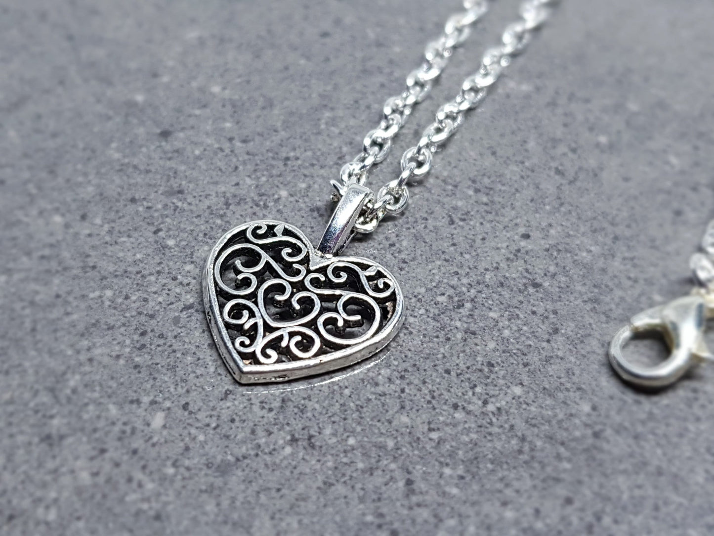 Heart Choker, Minimalistic Choker, Silver Choker, Heart Necklace, Silver Plated