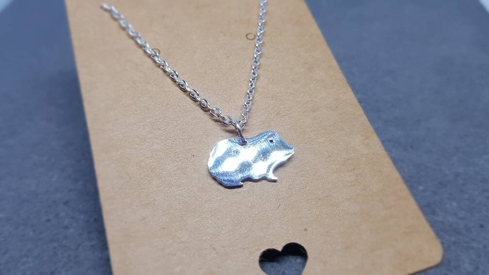 Guinea Pig Necklace, Guinea Pig Jewellery, Guinea Pig Choker, Stainless Steel