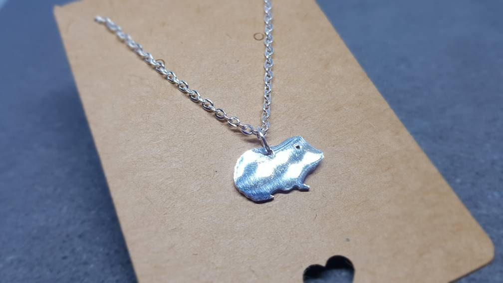 Guinea Pig Necklace, Guinea Pig Jewellery, Guinea Pig Choker, Stainless Steel